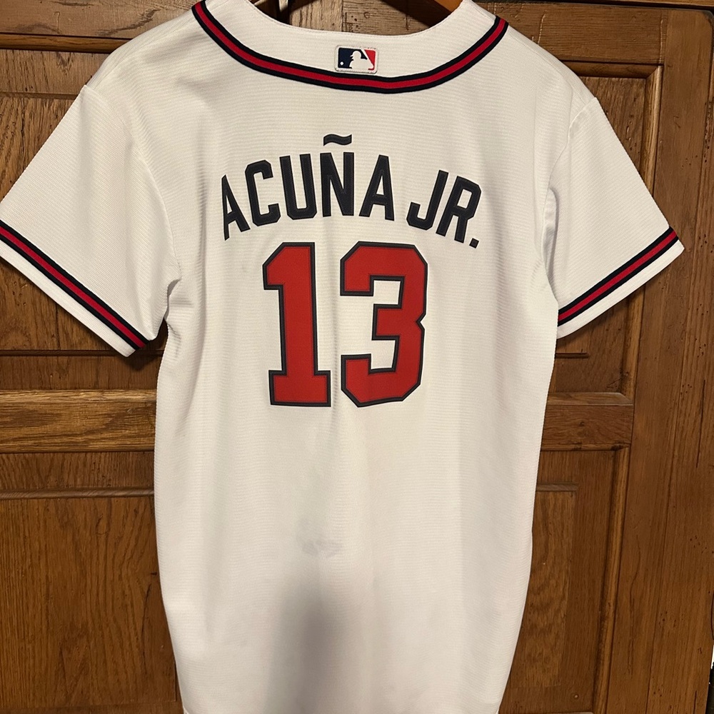 Nike Atlanta Braves Ronald Acuña Jr. #13 Jersey – Youth XL - Picture 4 of 5